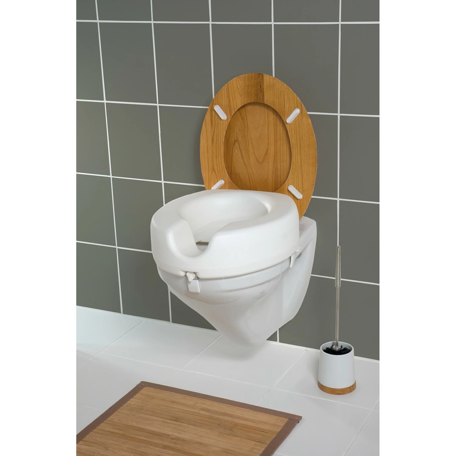 WENKO WC Sitz-Erhöhung Secura - Kunststoff - Weiß 5 WENKO WC Sitz-Erhöhung Secura - Kunststoff - Weiß – Bild 3