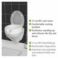 WENKO WC Sitz-Erhöhung Secura - Kunststoff - Weiß 14 WENKO WC Sitz-Erhöhung Secura - Kunststoff - Weiß -Badaccessoires Verkäufe 1000333100 220218 031 DETAILS P000000001000333100