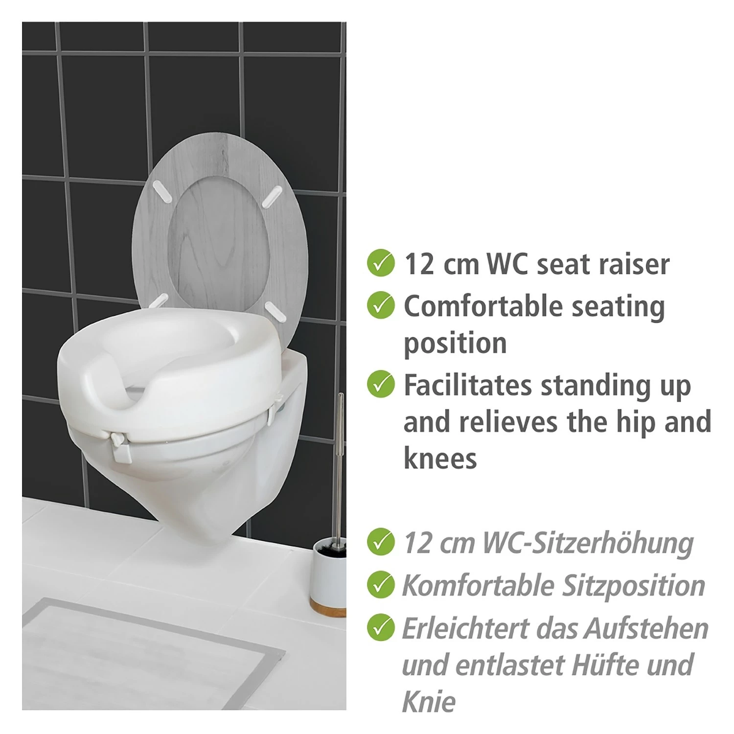 WENKO WC Sitz-Erhöhung Secura - Kunststoff - Weiß 7 WENKO WC Sitz-Erhöhung Secura - Kunststoff - Weiß – Bild 5