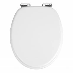 WENKO WC-Sitz Urbino - MDF, Befestigung: Zinkdruckguss - Weiß