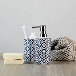 WENKO Seifenspender Lorca - Keramik - Blau -Badaccessoires Verkäufe 1000333118 220218 024 MOOD DETAILS P000000001000333118 mood