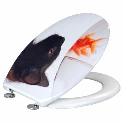 WENKO WC-Sitz Fish And Cat - 100 % Duroplast, Befestigung: Edelstahl - Mehrfarbig -Badaccessoires Verkäufe 1000333122 220218 031 DETAILS P000000001000333122