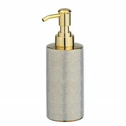 WENKO Seifenspender Nuria - Keramik - Weiß / Gold