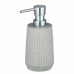 WENKO Seifenspender Ohrid - Polyresin - Grau