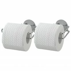 WENKO Toilettenpapierhalter Creerin (2er-Set) - Stahl - Silber