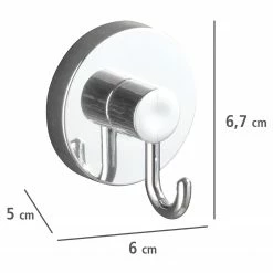 WENKO Vacuum-Loc Haken Gerald II - ABS - Silber -Badaccessoires Verkäufe 1000333222 220218 500 SKETCH DETAILS P000000001000333222 sketch