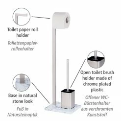 WENKO Stand WC-Garnitur Aprilia - Edelstahl - Weiß -Badaccessoires Verkäufe 1000333227 220218 034 DETAILS P000000001000333227