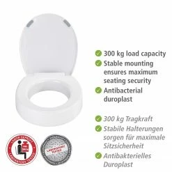 WENKO WC-Sitz Secura Comfort - WC-Sitz: Duroplast, Grifffläche: Kunststoff (TPR), Befestigung: Kunststoff - Weiß -Badaccessoires Verkäufe 1000333238 220218 031 DETAILS P000000001000333238