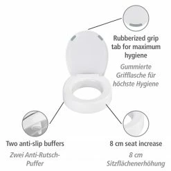 WENKO WC-Sitz Secura Comfort - WC-Sitz: Duroplast, Grifffläche: Kunststoff (TPR), Befestigung: Kunststoff - Weiß -Badaccessoires Verkäufe 1000333238 220218 032 DETAILS P000000001000333238