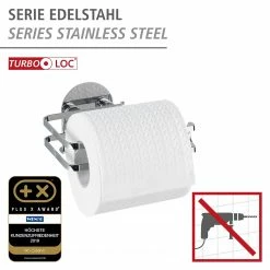 WENKO Turbo-Loc Toilettenpapierhalter Fireside - Edelstahl - Silber -Badaccessoires Verkäufe 1000333255 220218 032 DETAILS P000000001000333255
