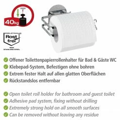 WENKO Turbo-Loc Toilettenpapierhalter Fireside - Edelstahl - Silber -Badaccessoires Verkäufe 1000333255 220218 033 DETAILS P000000001000333255