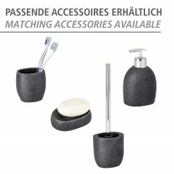 WENKO Zahnputzbecher Puro - Anthrazit -Badaccessoires Verkäufe 1000333259 220218 050 DETAILS P000000001000333259