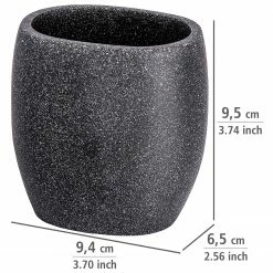 WENKO Zahnputzbecher Puro - Anthrazit -Badaccessoires Verkäufe 1000333259 220218 500 SKETCH DETAILS P000000001000333259 sketch