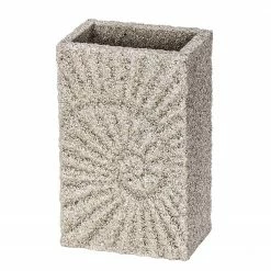 WENKO Zahnputzbecher Fossil - Polyresin - Beige