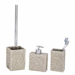 WENKO Zahnputzbecher Fossil - Polyresin - Beige -Badaccessoires Verkäufe 1000333294 220218 050 DETAILS P000000001000333294