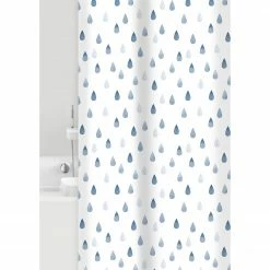Grund Duschvorhang Drops - Polyester PVC - Blau