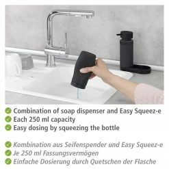 WENKO Spülstation Easy Squeeze (2-teilig) - Silikon - Schwarz -Badaccessoires Verkäufe 1000339093 220304 030 DETAILS P000000001000339093
