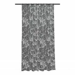 Kleine Wolke Duschvorhang Zebra - Polyester - Schwarz / Weiß