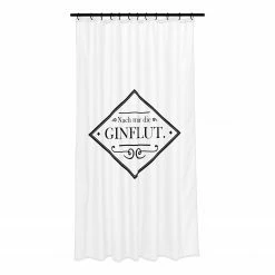 Kleine Wolke Duschvorhang Gin - Polyester - Schwarz / Weiß
