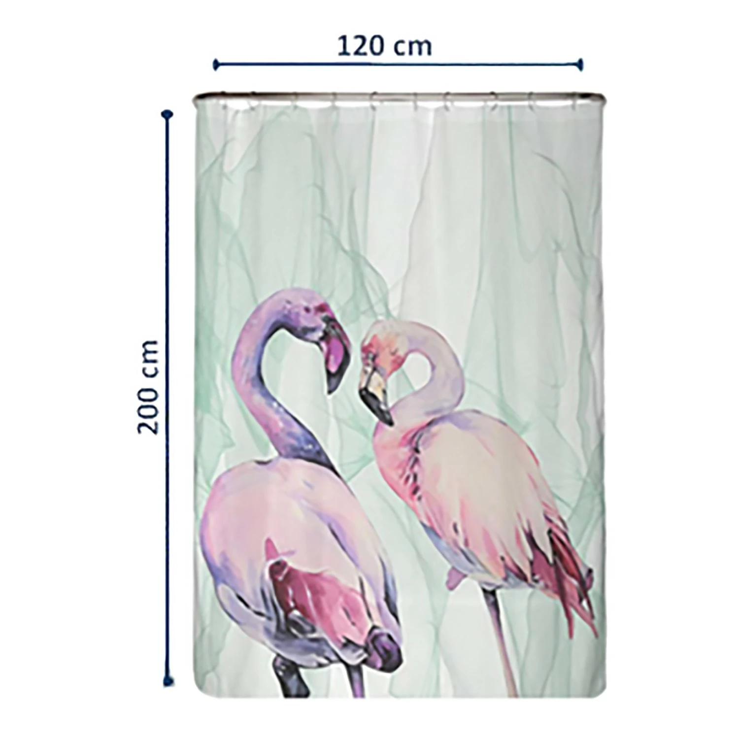 Arteneur Duschvorhang Loving Flamingos - Polyester - Mehrfarbig - 120 x 200 cm 4 Arteneur Duschvorhang Loving Flamingos - Polyester - Mehrfarbig - 120 x 200 cm – Bild 2
