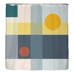 Arteneur Duschvorhang Color Blocking - Polyester - Mehrfarbig