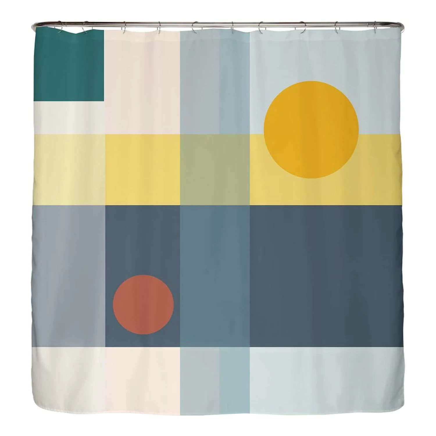 Arteneur Duschvorhang Color Blocking - Polyester - Mehrfarbig 3 Arteneur Duschvorhang Color Blocking - Polyester - Mehrfarbig