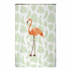 Arteneur Recycling-Duschvorhang Flamingo - Polyester - Mehrfarbig
