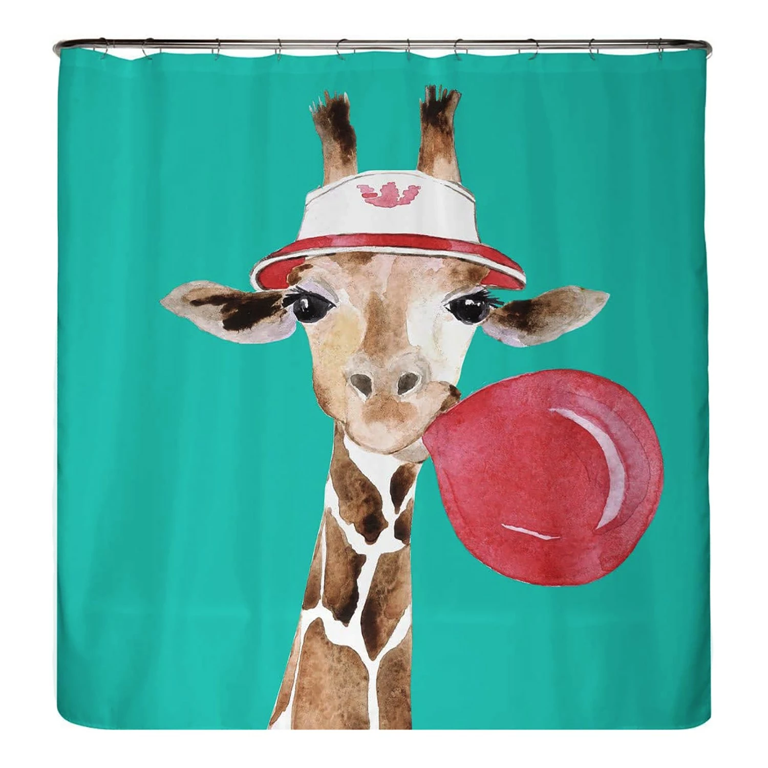 Arteneur Recycling-Duschvorhang Giraffe - Polyester - Mehrfarbig - 180 x 200 cm 3 Arteneur Recycling-Duschvorhang Giraffe - Polyester - Mehrfarbig - 180 x 200 cm