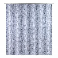 WENKO Duschvorhang Sevilla - Polyethylen-Vinylacetat - Blau / Weiß