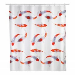 WENKO Duschvorhang Nagoya - Polyester - Mehrfarbig