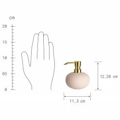 Butlers Seifenspender GLORIA - Steingut - Rosa -Badaccessoires Verkäufe 1000364945 220802 500 SKETCH DETAILS P000000001000364945 sketch