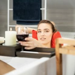 Relaxdays Badewannenablage Dunkelbraun ausziehbar -Badaccessoires Verkäufe 105ae0fe4b774b60b50f03932ea3455e