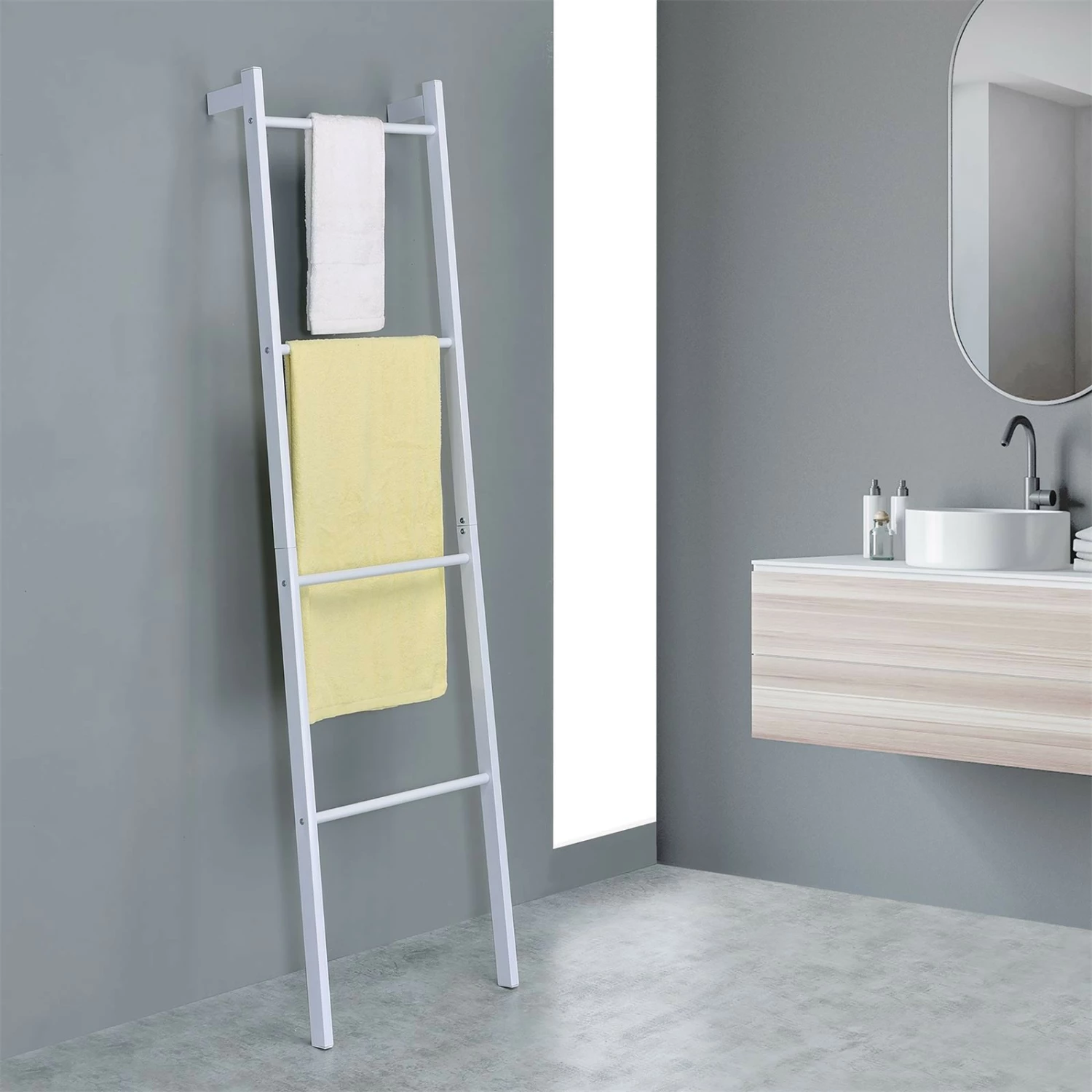 IDIMEX Handtuchhalter BERTOLA - Weiß 4 IDIMEX Handtuchhalter BERTOLA - Weiß – Bild 2