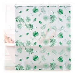 Relaxdays Duschrollo Blätter grün - Breite: 140 cm -Badaccessoires Verkäufe 172ba376df714e968060491cc89e28f8