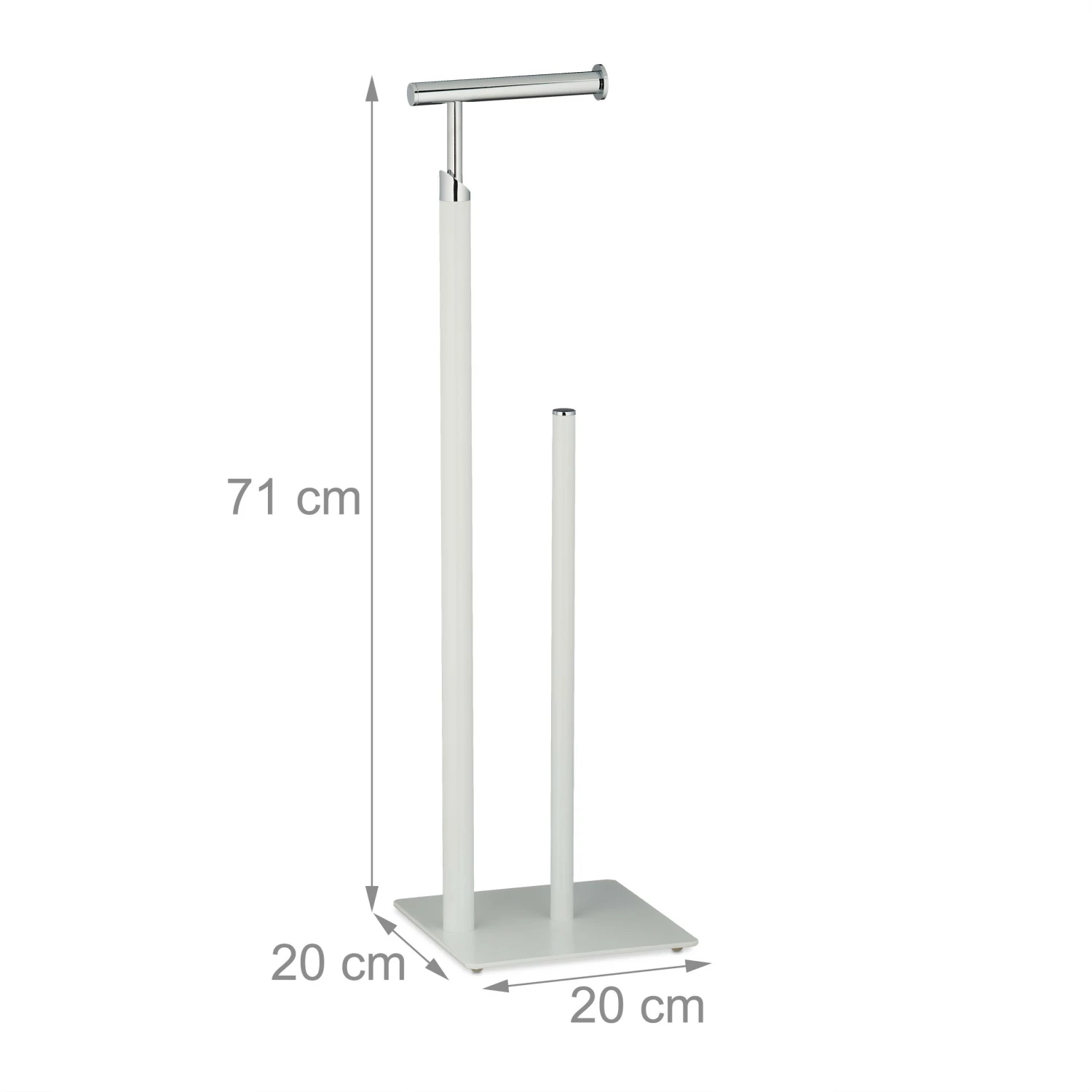 Relaxdays Weißer Toilettenpapierhalter 10 Relaxdays Weißer Toilettenpapierhalter – Bild 8