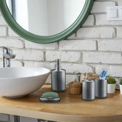 Relaxdays 5-tlg. Badezimmer Set Edelstahl -Badaccessoires Verkäufe 1d232e473e2e4dd19286c02ffa3b2a99