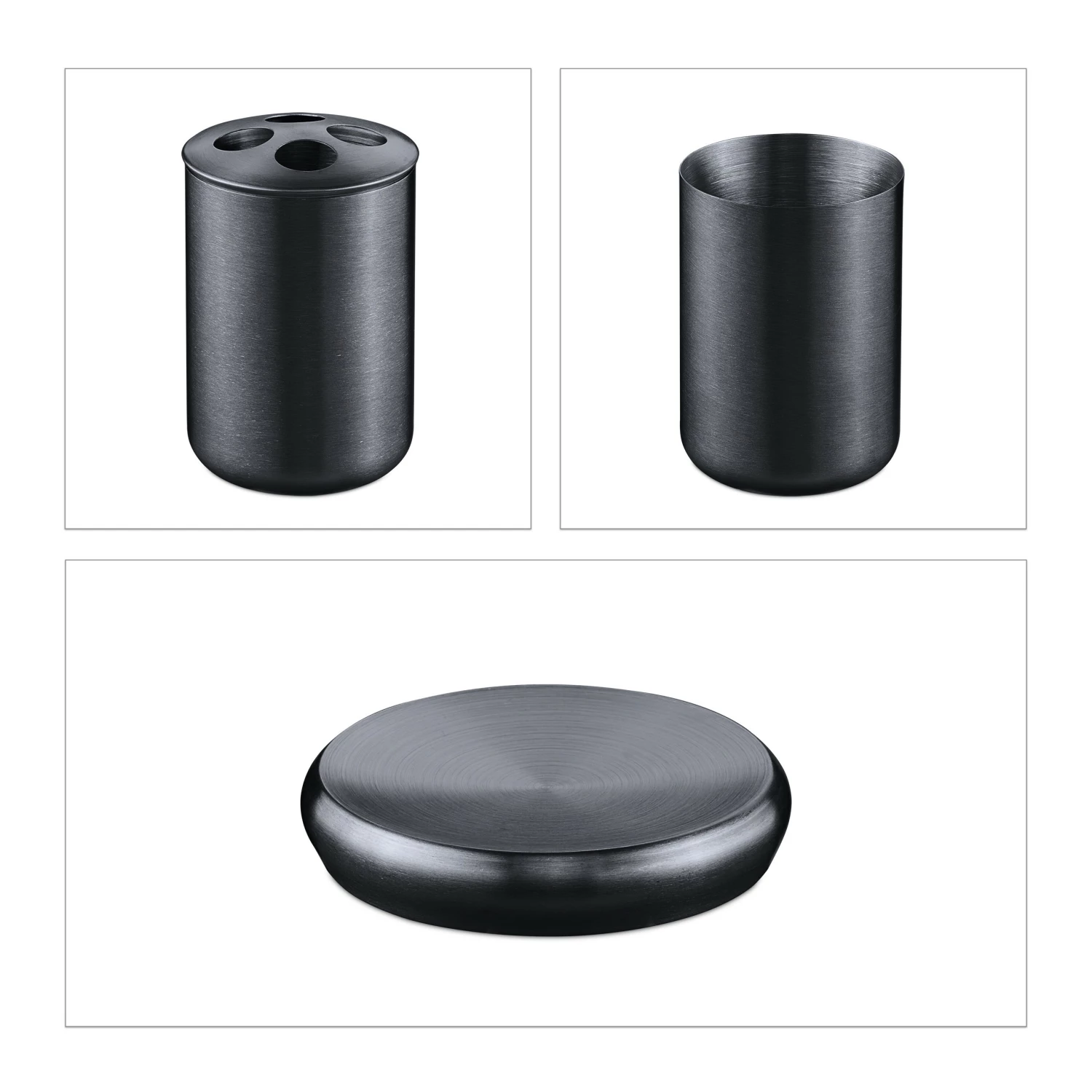 Relaxdays 5-tlg. Badezimmer Set Edelstahl 10 Relaxdays 5-tlg. Badezimmer Set Edelstahl – Bild 8