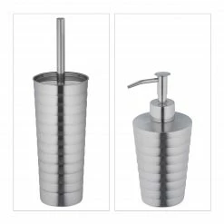 Relaxdays 5-tlg. Badezimmer Set Edelstahl -Badaccessoires Verkäufe 21be9fc6365f4fe5b2b59e4a617b4a6c