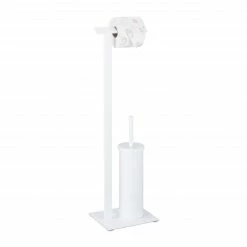 Relaxdays WC Garnitur in matter Optik - Weiß