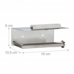 Relaxdays Toilettenpapierhalter mit Ablage silber -Badaccessoires Verkäufe 292df226a7364a1c8fae1e0c1c4591f0