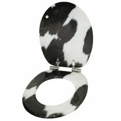 SANILO® WC-Sitz mit Absenkautomatik Kuhflecken -Badaccessoires Verkäufe 2a6a65bf86534c8d9000448cedc70caf