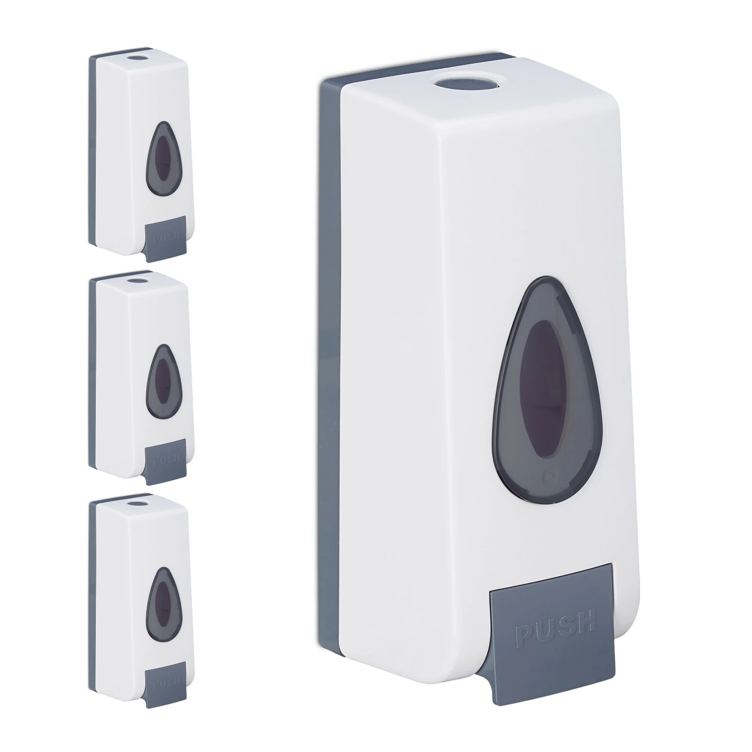 Relaxdays 4 x Wandseifenspender 3 Relaxdays 4 x Wandseifenspender