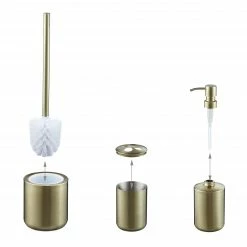 Relaxdays 5-tlg. Badezimmer Set Edelstahl gold -Badaccessoires Verkäufe 2fe7847b79f943c5a423dc3cef56050d