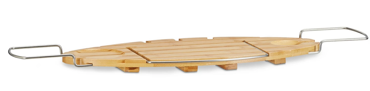 Relaxdays Badewannenablage Bambus oval 3 Relaxdays Badewannenablage Bambus oval