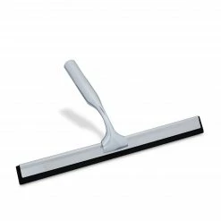 Relaxdays Silberner Duschabzieher mit Halterung