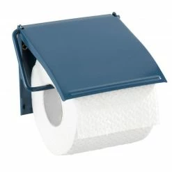 WENKO COVER Toilettenpapierhalter, marineblau