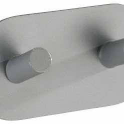 Grauer Handtuchhalter, 2 Haken, WENKO