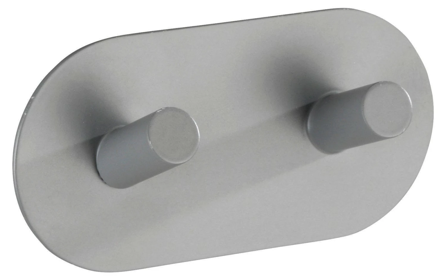 Grauer Handtuchhalter, 2 Haken, WENKO 3 Grauer Handtuchhalter, 2 Haken, WENKO