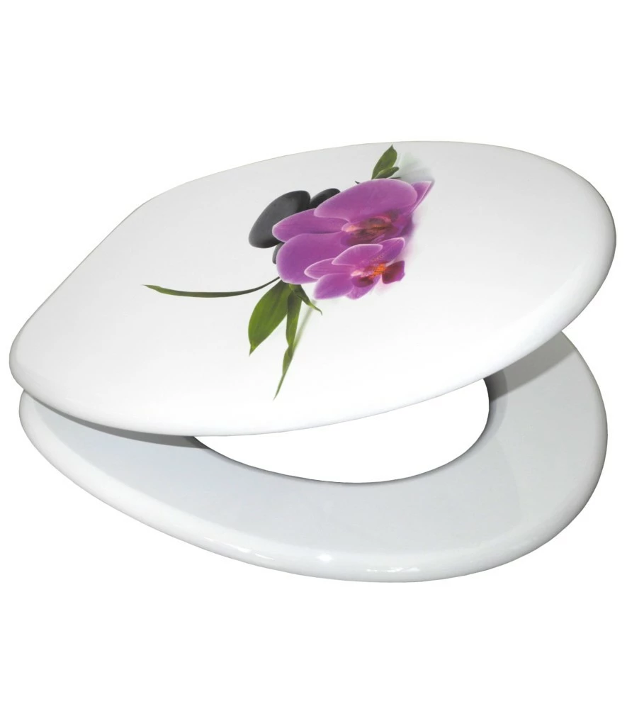 SANILO® WC-Sitz mit Absenkautomatik Orchidee 7 SANILO® WC-Sitz mit Absenkautomatik Orchidee – Bild 5