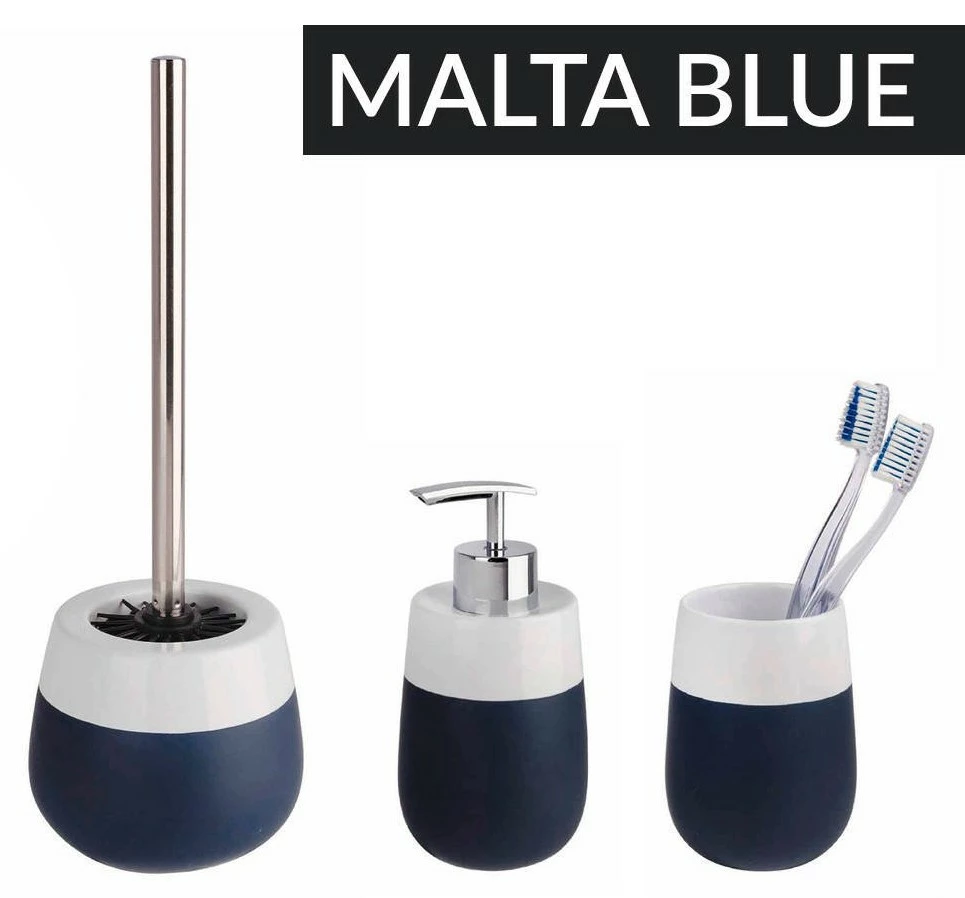 WENKO Zahnbürstenhalter MALTA BLUE, / Keramik 5 WENKO Zahnbürstenhalter MALTA BLUE, / Keramik – Bild 3